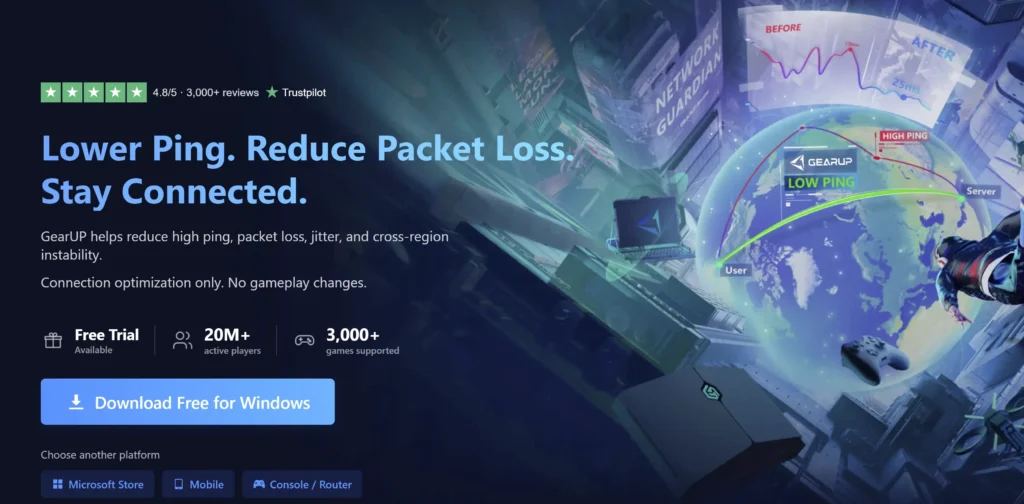 GearUP Review: A Smarter Way to Lower Ping and Reduce Lag in Online Games