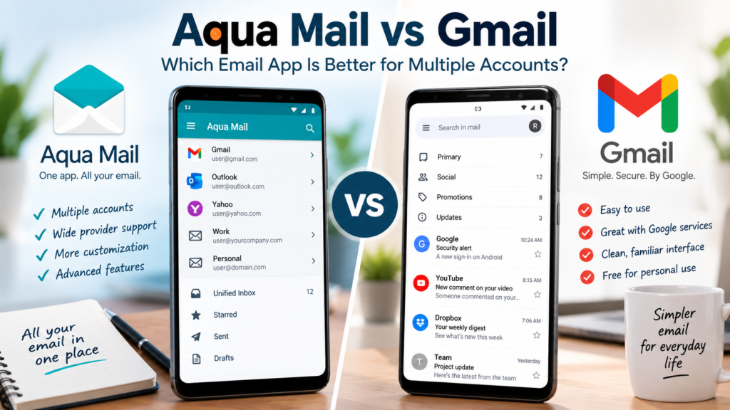 Aqua Mail vs Gmail: Which Email App Is Better for Multiple Accounts?
