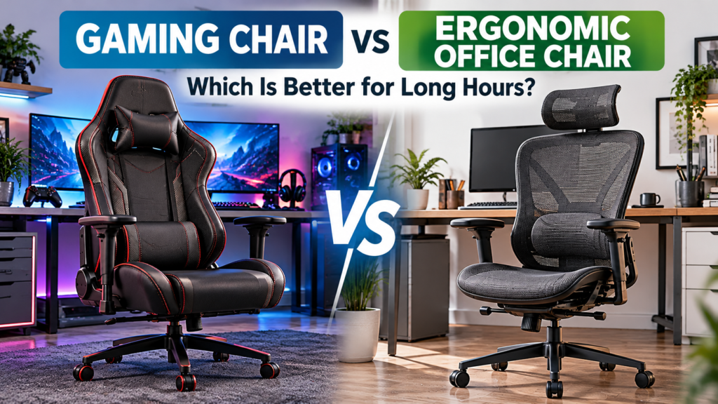 Gaming Chair vs Ergonomic Office Chair: Which Is Better for Long Hours?